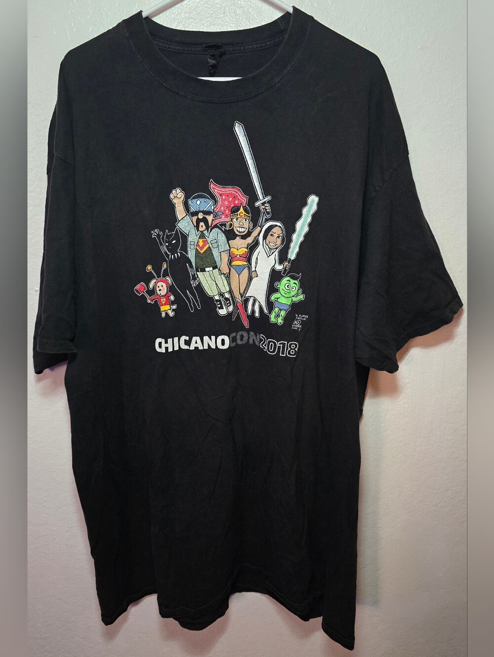 Vintage Border X Brewing Chicano Con 2018 Graphic Tee Black Size [3xlt]